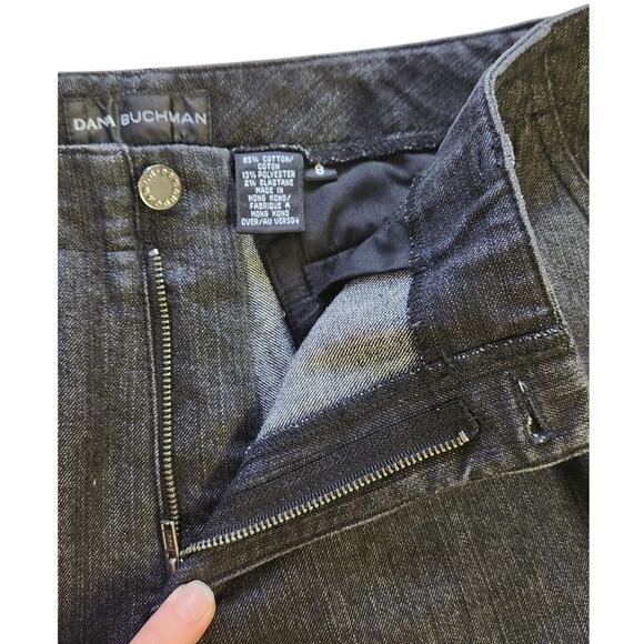 Vintage Y2K Dana Buchman Flare Black Stretch Beaded Embellished Pants Size 8 - Picture 7 of 13